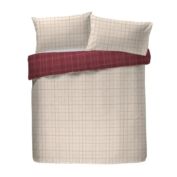 Duvet Cover Set with Pillowcase - Red, Cotton