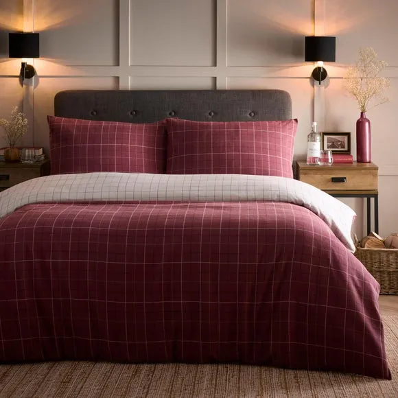 Duvet Cover Set with Pillowcase - Red, Cotton