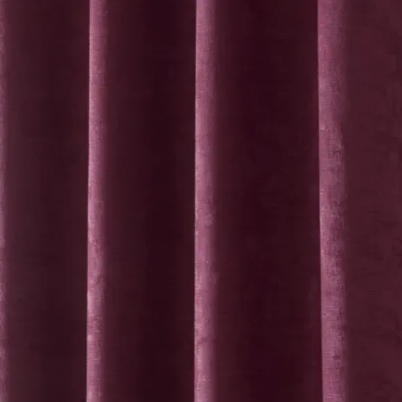 Eyelet Curtains with Dim-Out - Wine, Polyester