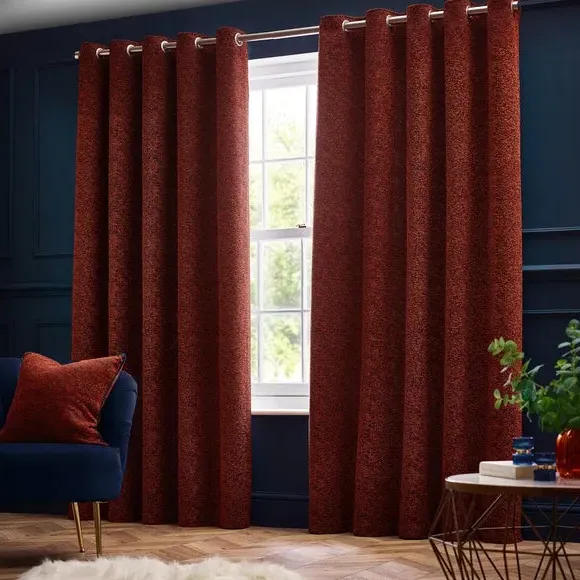 Eyelet Curtains with Room Darkening - Copper