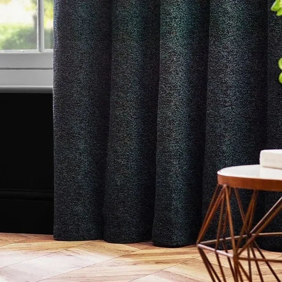 Eyelet Curtains with Room Darkening - Emerald