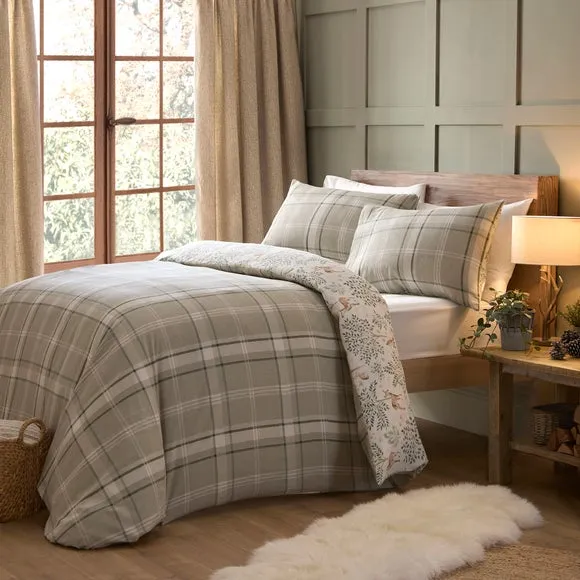 Forest Animals Duvet Cover Set - Natural, Cotton