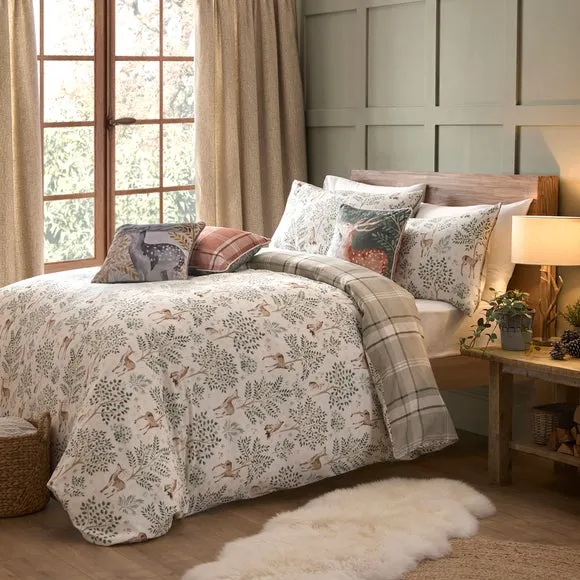 Forest Animals Duvet Cover Set - Natural, Cotton