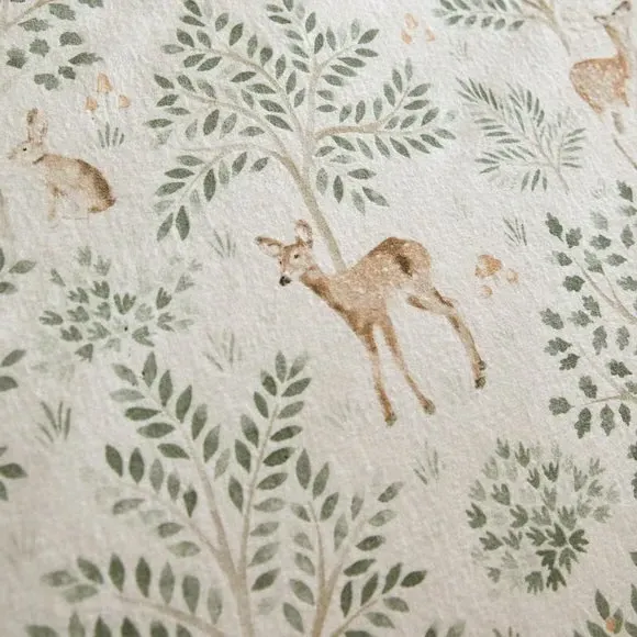 Forest Animals Duvet Cover Set - Natural, Cotton