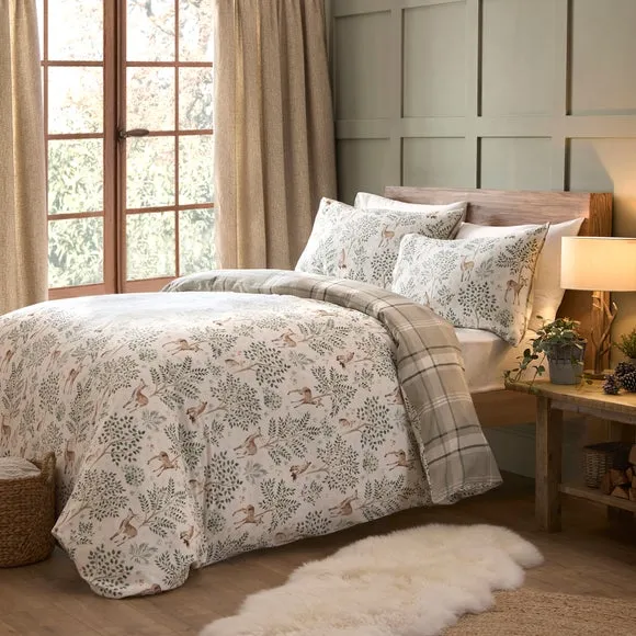 Forest Animals Duvet Cover Set - Natural, Cotton