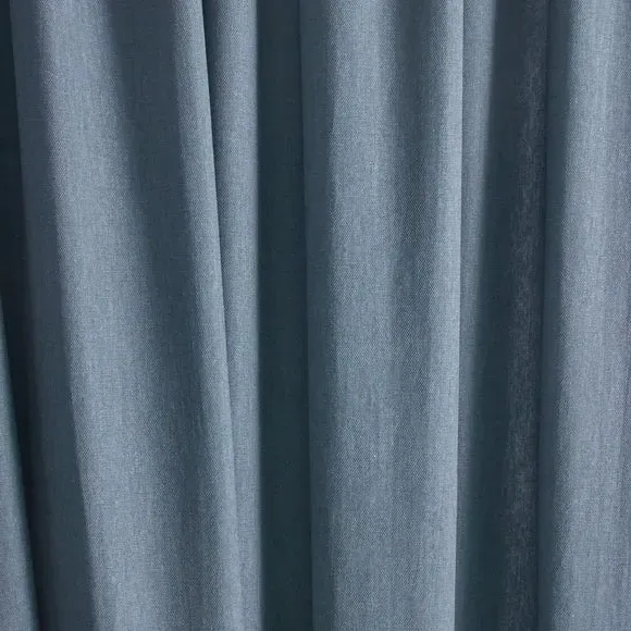 Pencil Pleat Curtains with Blackout - Blue