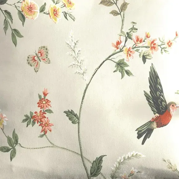 Pencil Pleat Curtains with Lining - Coral
