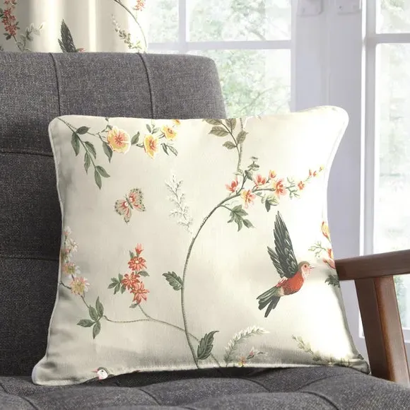 Pencil Pleat Curtains with Lining - Coral