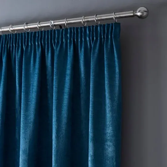 Pencil Pleat Curtains with Thermal Coating - Teal