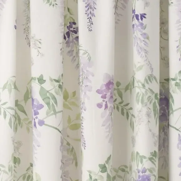 Pencil Pleat Curtains with Tie Backs - Lilac