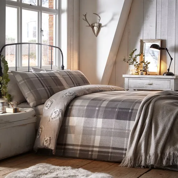 Reversible Duvet Cover Set - Grey, Cotton image