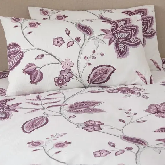 Reversible Duvet Cover Set - Purple, Polycotton