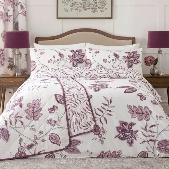 Reversible Duvet Cover Set - Purple, Polycotton image