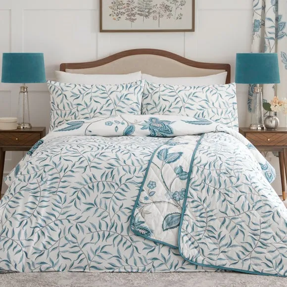 Reversible Duvet Cover Set - Teal, Polycotton