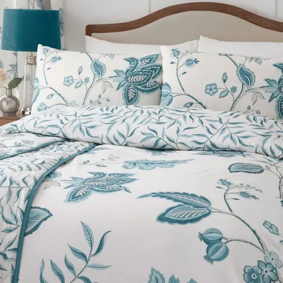 Reversible Duvet Cover Set - Teal, Polycotton