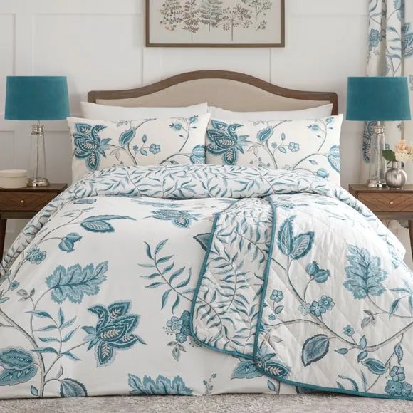 Reversible Duvet Cover Set - Teal, Polycotton