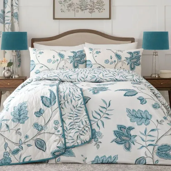 Reversible Duvet Cover Set - Teal, Polycotton