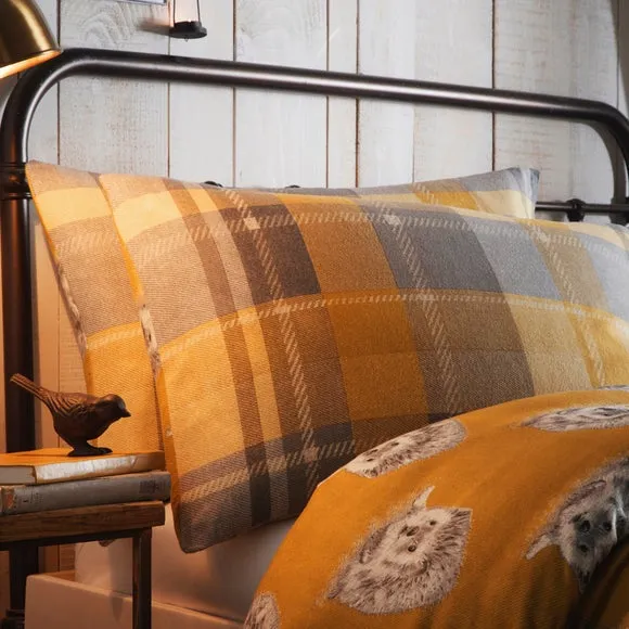 Reversible Duvet Cover Set - Yellow, Cotton