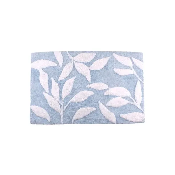 Tufted Bath Mat with Anti-Slip - Blue, Cotton