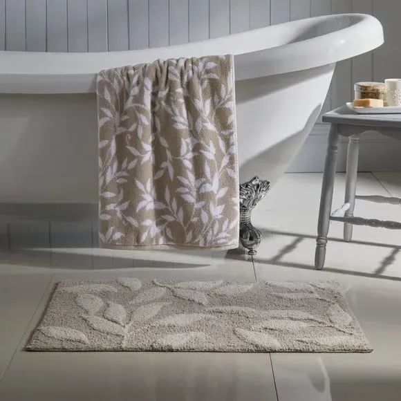 Tufted Bath Mat with Anti-Slip - Natural, Cotton