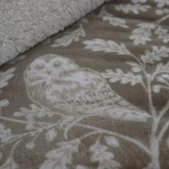 Woodland Owls Duvet Cover Set - Sage, Polyester