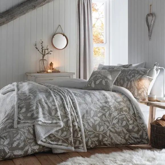 Woodland Owls Duvet Cover Set - Sage, Polyester