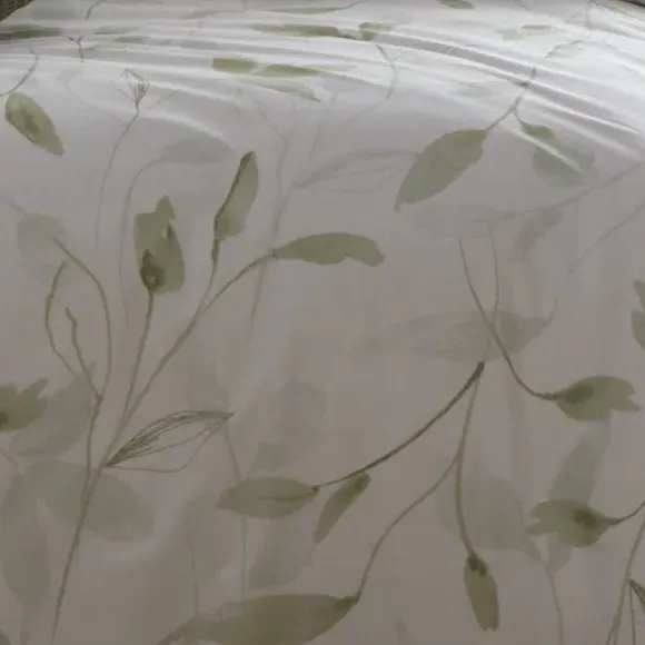 Duvet Cover Set with Pillowcase - Green, Cotton