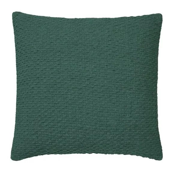Textured Cushion with Zip - Green, Cotton image