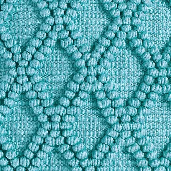 Square Outdoor Cushion with Tassels - Blue