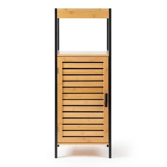 1 Door Storage Unit - Black, Bamboo