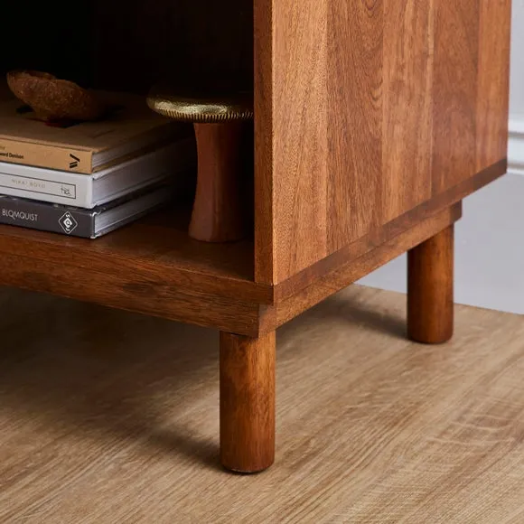 1 Drawer Bedside Table - Brown, Mango Wood