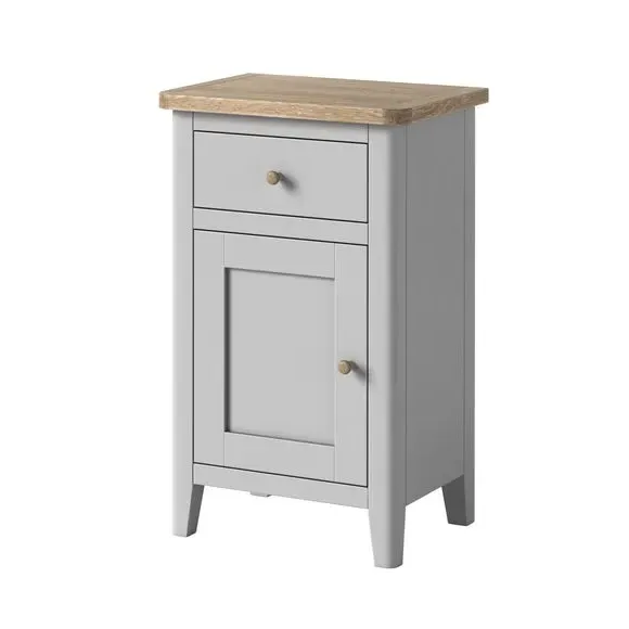 1 Drawer Bedside Table - Grey, Pine & Oak