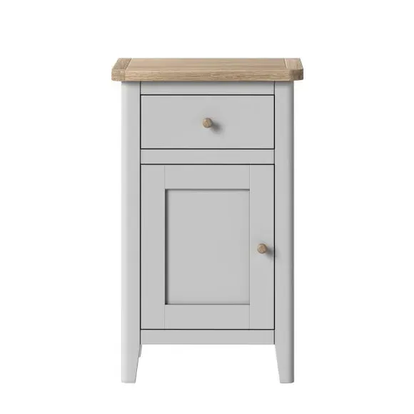 1 Drawer Bedside Table - Grey, Pine & Oak