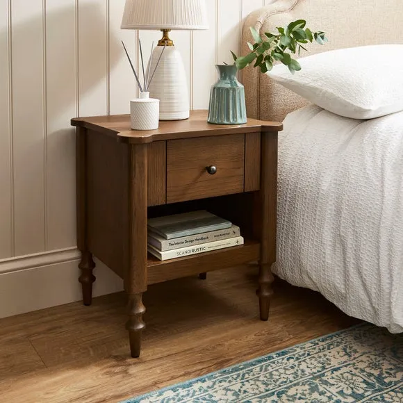 1 Drawer Bedside Table - Light Oak, Wood