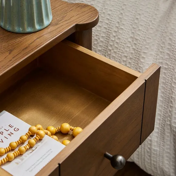 1 Drawer Bedside Table - Light Oak, Wood