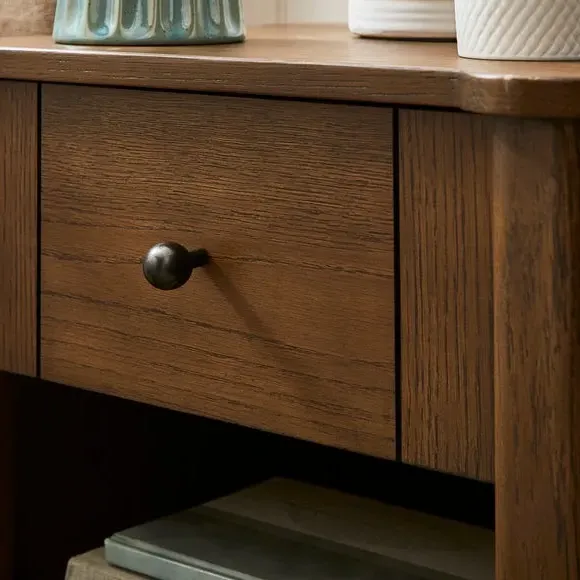 1 Drawer Bedside Table - Light Oak, Wood