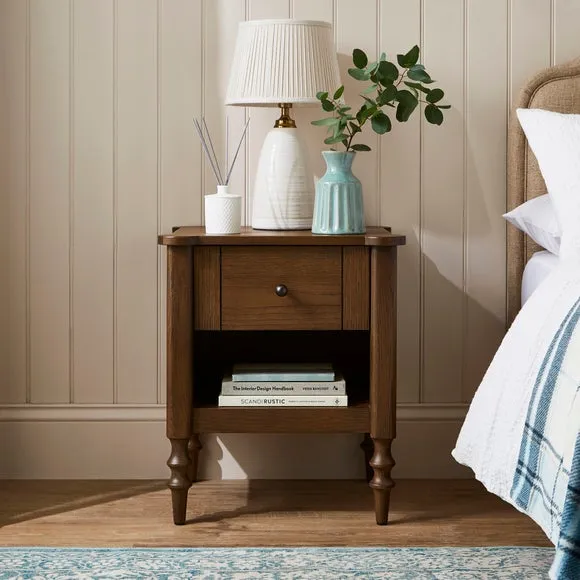 1 Drawer Bedside Table - Light Oak, Wood image