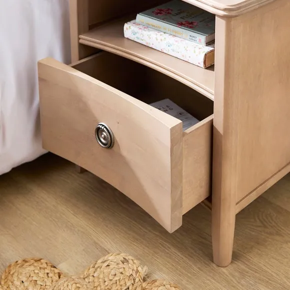 1 Drawer Bedside Table - Natural, Birch Wood