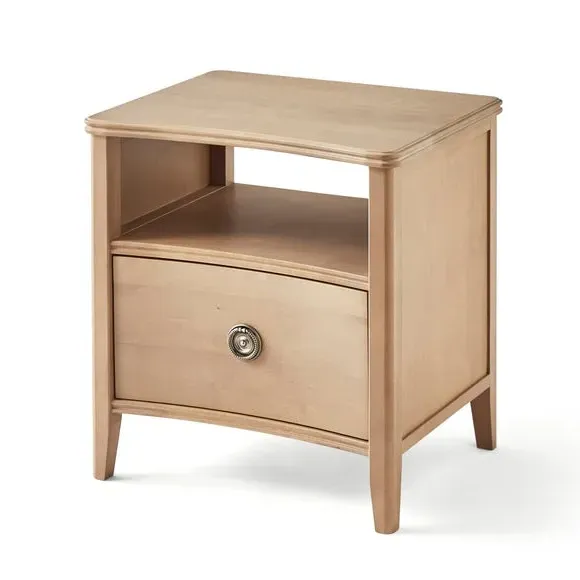 1 Drawer Bedside Table - Natural, Birch Wood