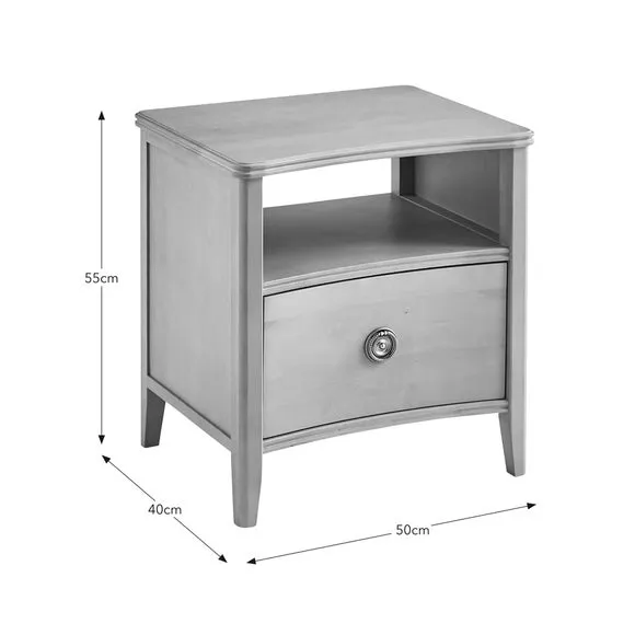 1 Drawer Bedside Table - Natural, Birch Wood