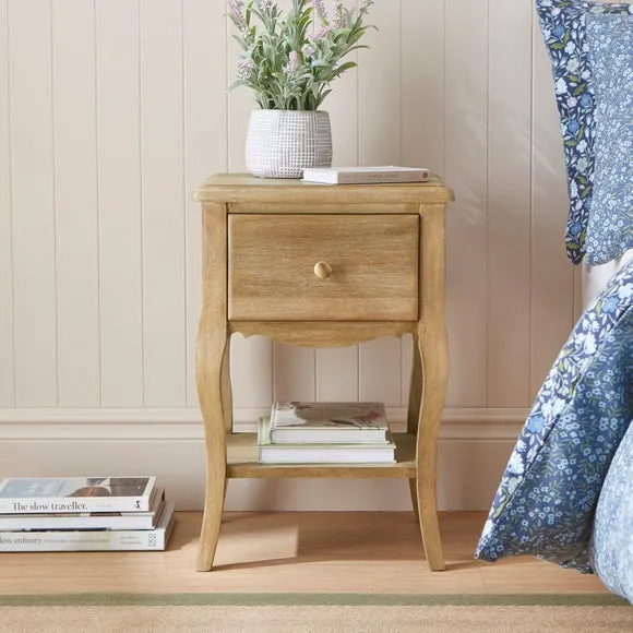 1 Drawer Bedside Table - Natural, Mango Wood image