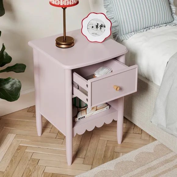 1 Drawer Bedside Table with Shelf - Heather