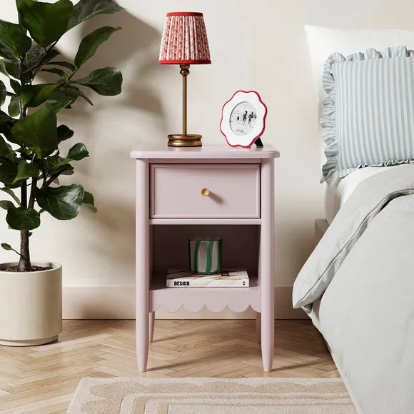 1 Drawer Bedside Table with Shelf - Heather