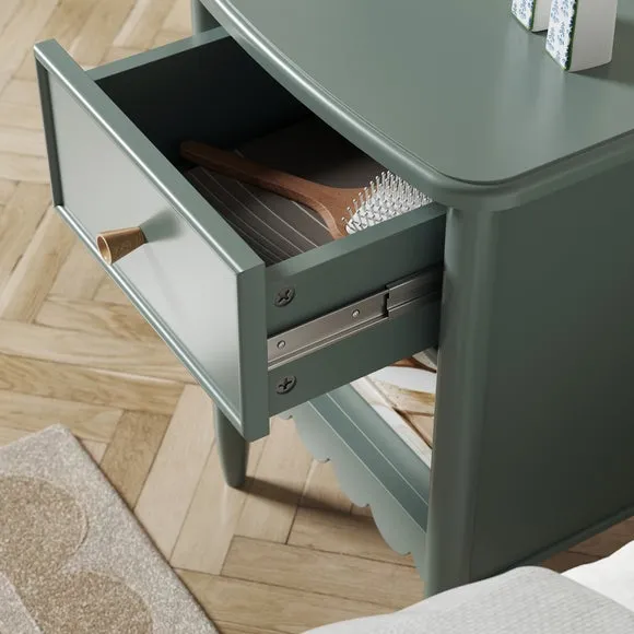 1 Drawer Bedside Table with Shelf - Lilypad