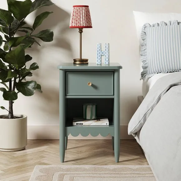 1 Drawer Bedside Table with Shelf - Lilypad
