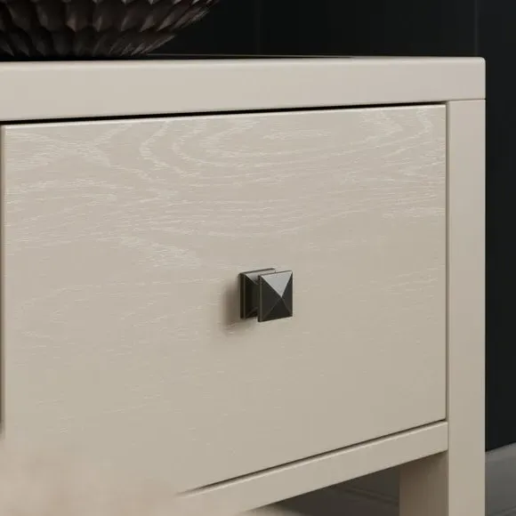 1 Drawer Slim Bedside Table - Warm Grey, Wood