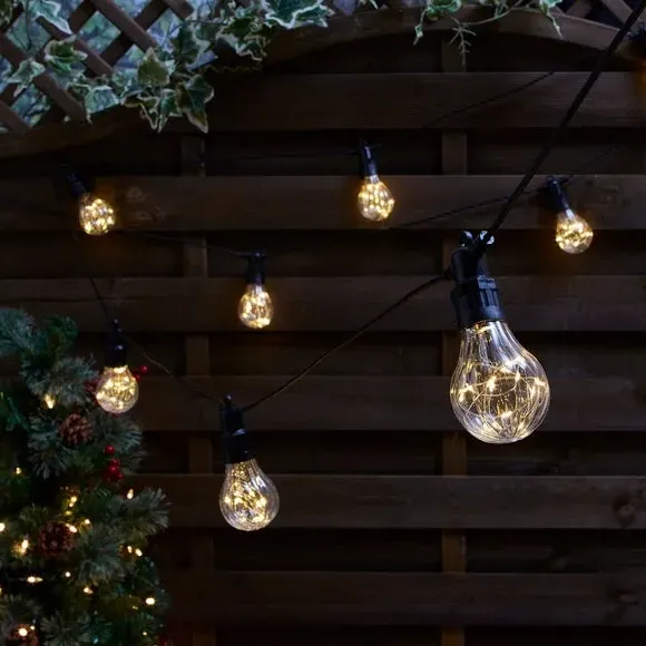 10 LED Festoon String Lights - Warm White, Clear