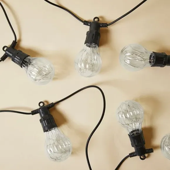 10 LED Festoon String Lights - Warm White, Clear