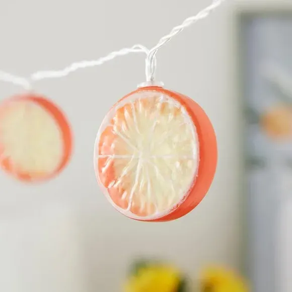 10 LED String Lights - Orange, Novelty Design