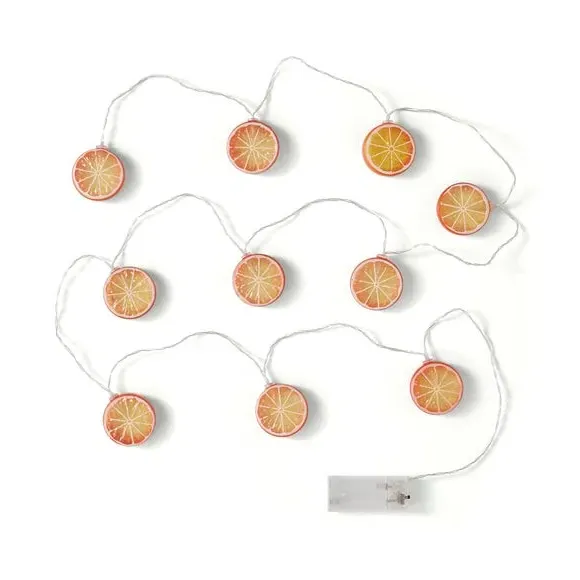10 LED String Lights - Orange, Novelty Design